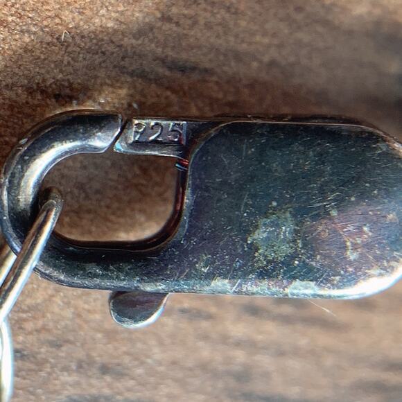 Signed Silpada Sterling Silver Double Strand Blue Magnesite Gemstone Necklace 20 - Picture 9 of 13